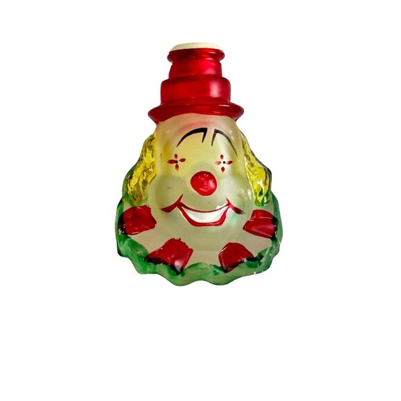 Vintage Clown Head Glass Light Cover Holiday Decor By Old World Christmas - Picture 1 of 5
